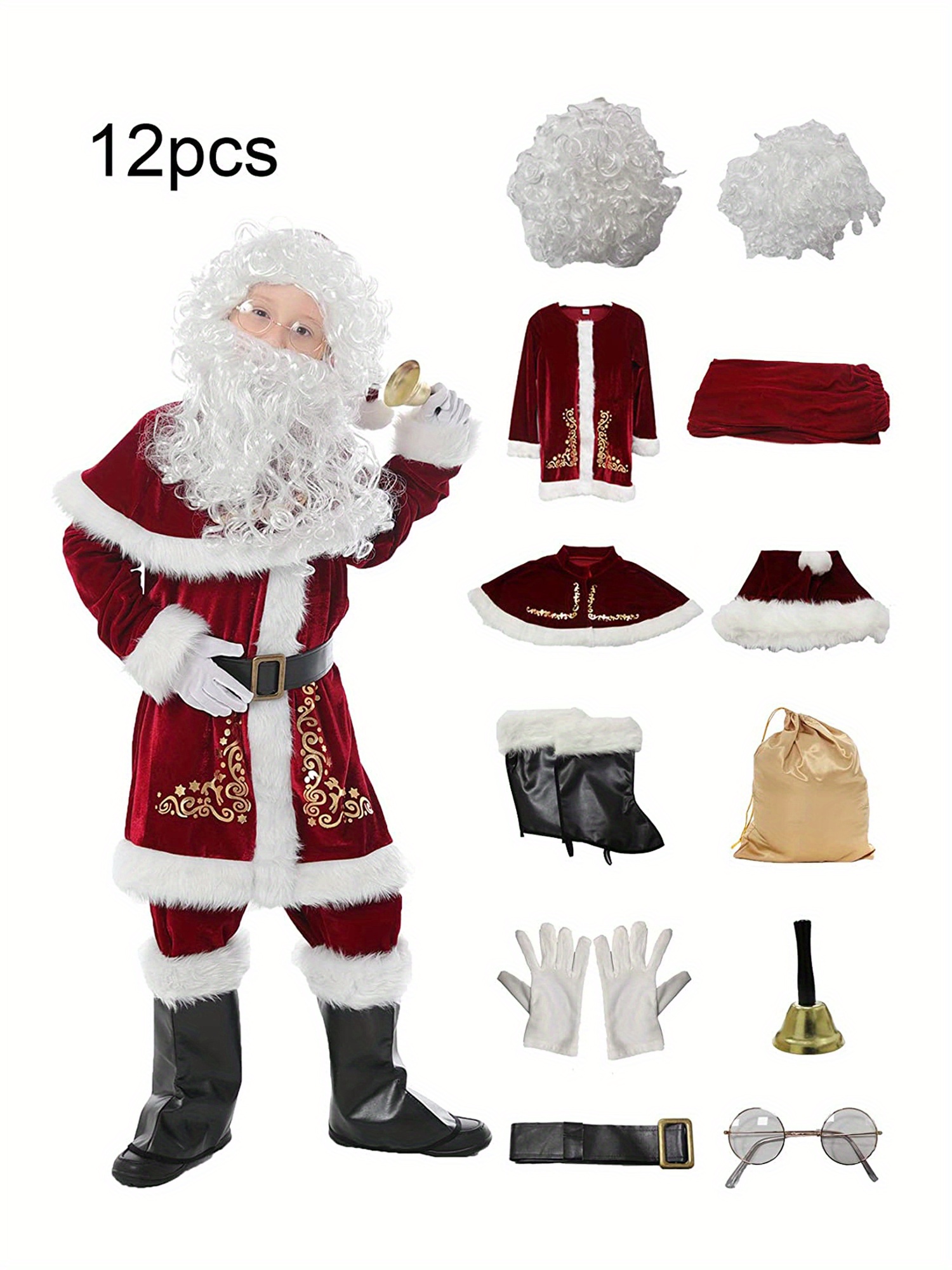 Deluxe Santa Claus Costume for Christmas